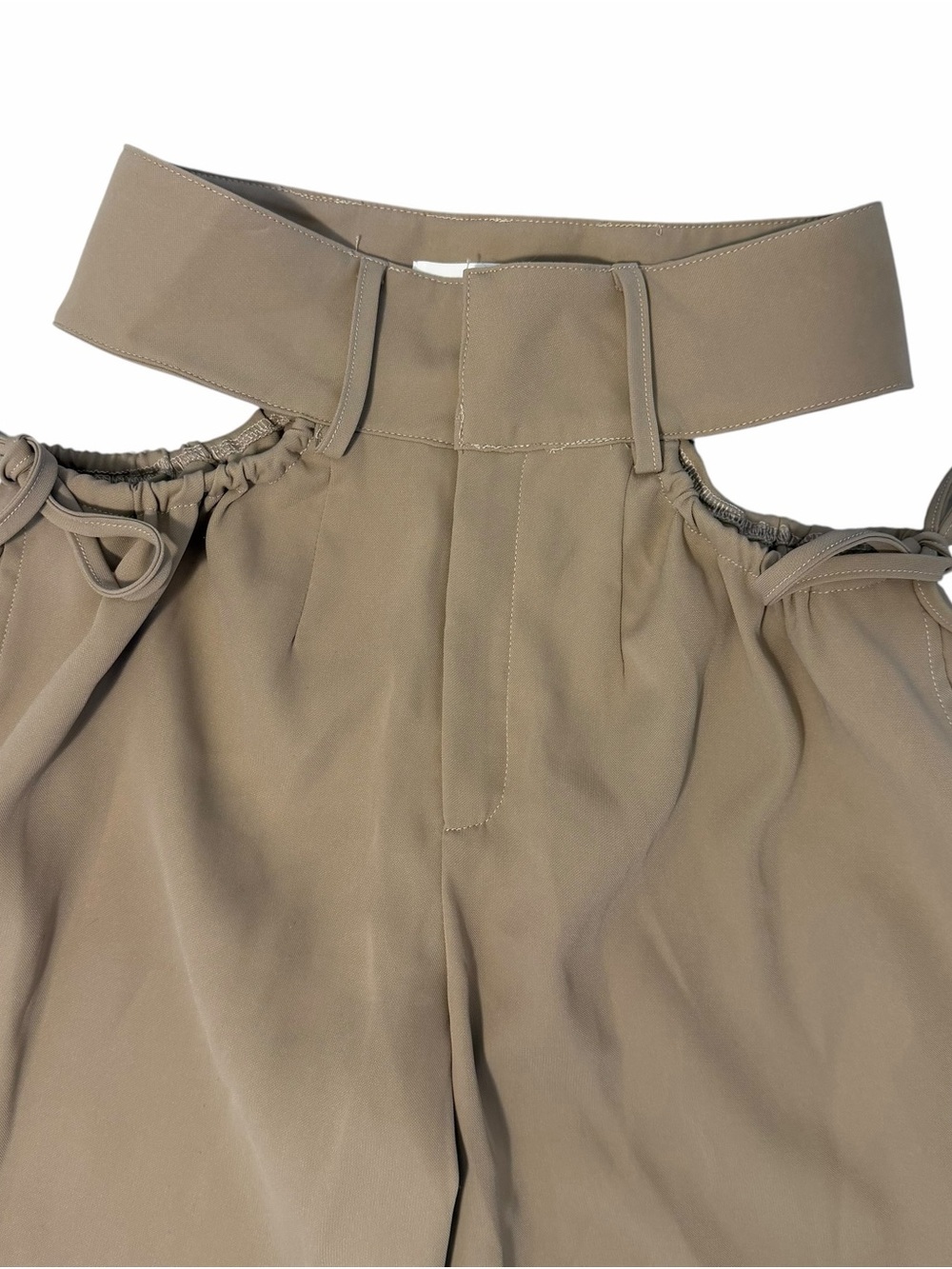 superdown Benny Cut Out Wide Leg Pants Khaki XXS REVOLVE - Picture 3 of 6